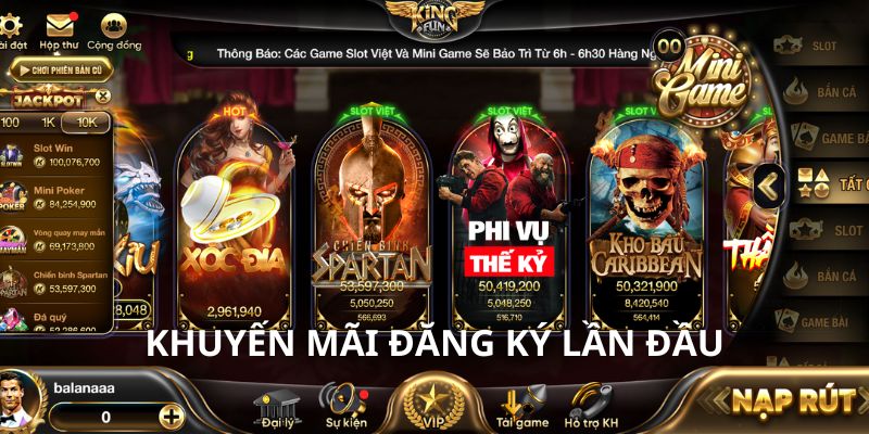 Cách nhận khuyến mãi Kingfun